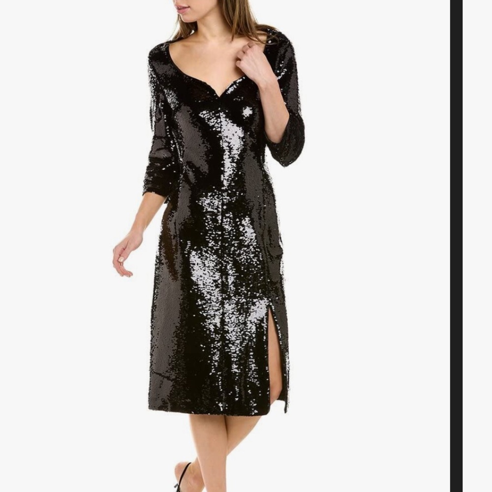Hugo Boss woman black sequin dress size 10